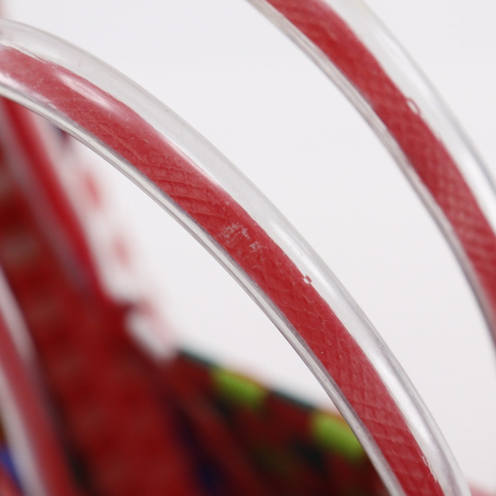 MARNI Handbag polypropylene Red Mini basket Flower cafe picnic bag Women Used Authentic