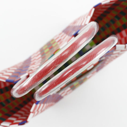 MARNI Handbag polypropylene Red Mini basket Flower cafe picnic bag Women Used Authentic