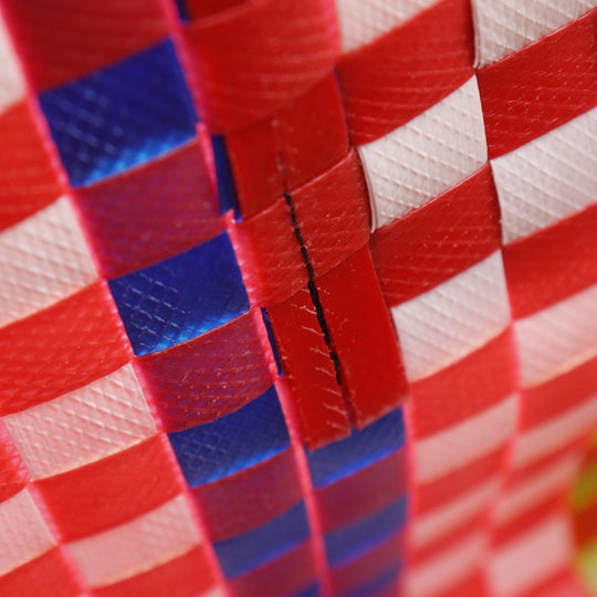 MARNI Handbag polypropylene Red Mini basket Flower cafe picnic bag Women Used Authentic