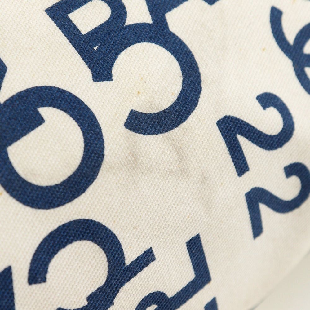 CHANEL Shoulder Bag cotton White logo Bysy line Beach bag Women Used Authentic