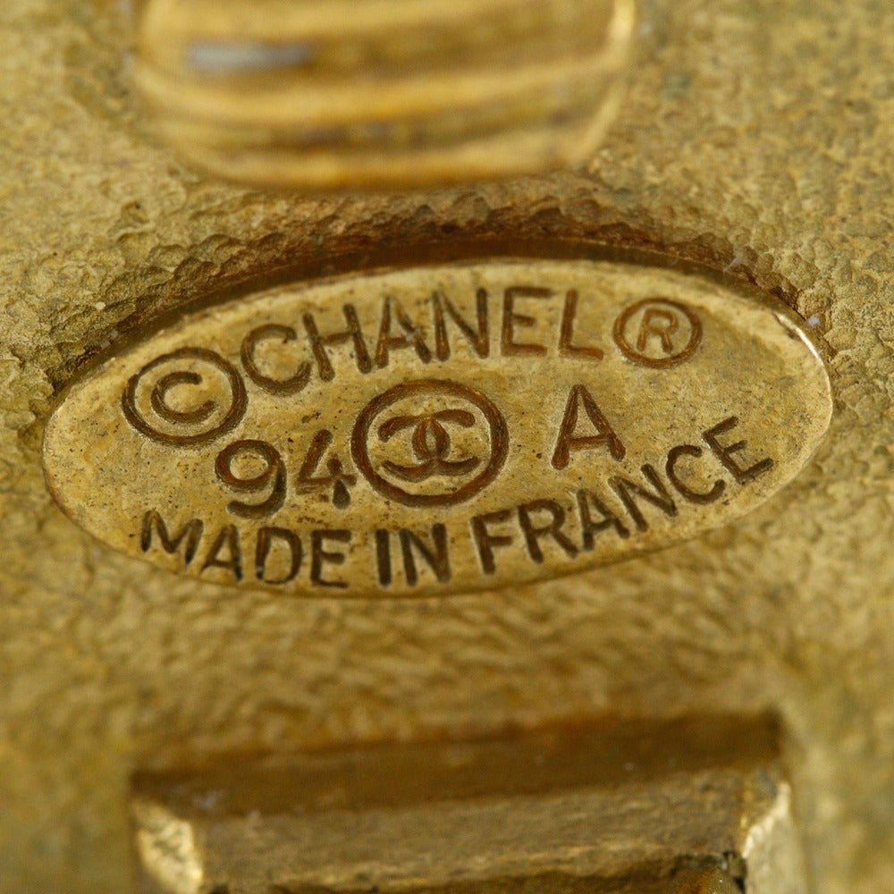 CHANEL Earring Plated Gold gold vintage COCO Mark Women Used Authentic