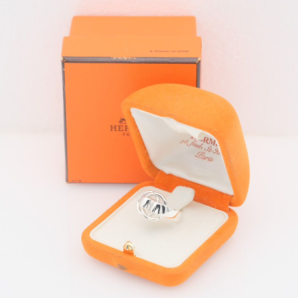 HERMES Ring Silver925 Silver Douzano Women Used Authentic