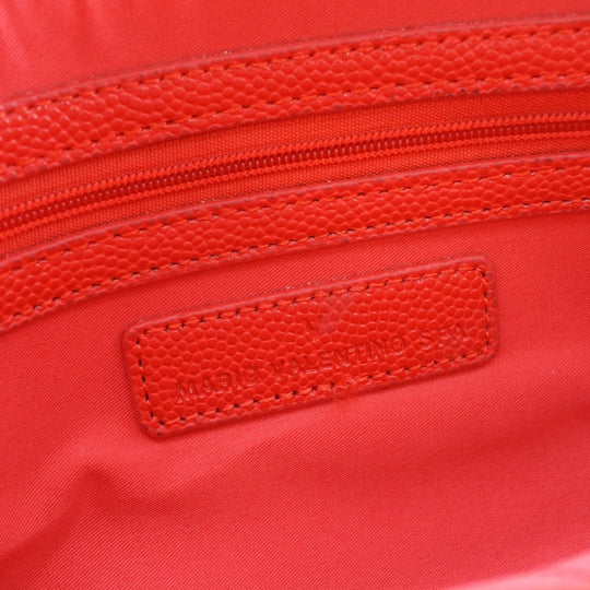 MARIO VALENTINO Shoulder Bag leather Red 2-way clutch ChainShoulder Women Used Authentic