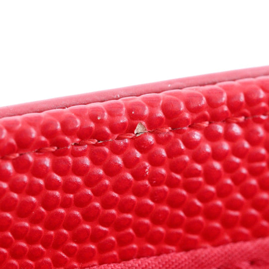 MARIO VALENTINO Shoulder Bag leather Red 2-way clutch ChainShoulder Women Used Authentic