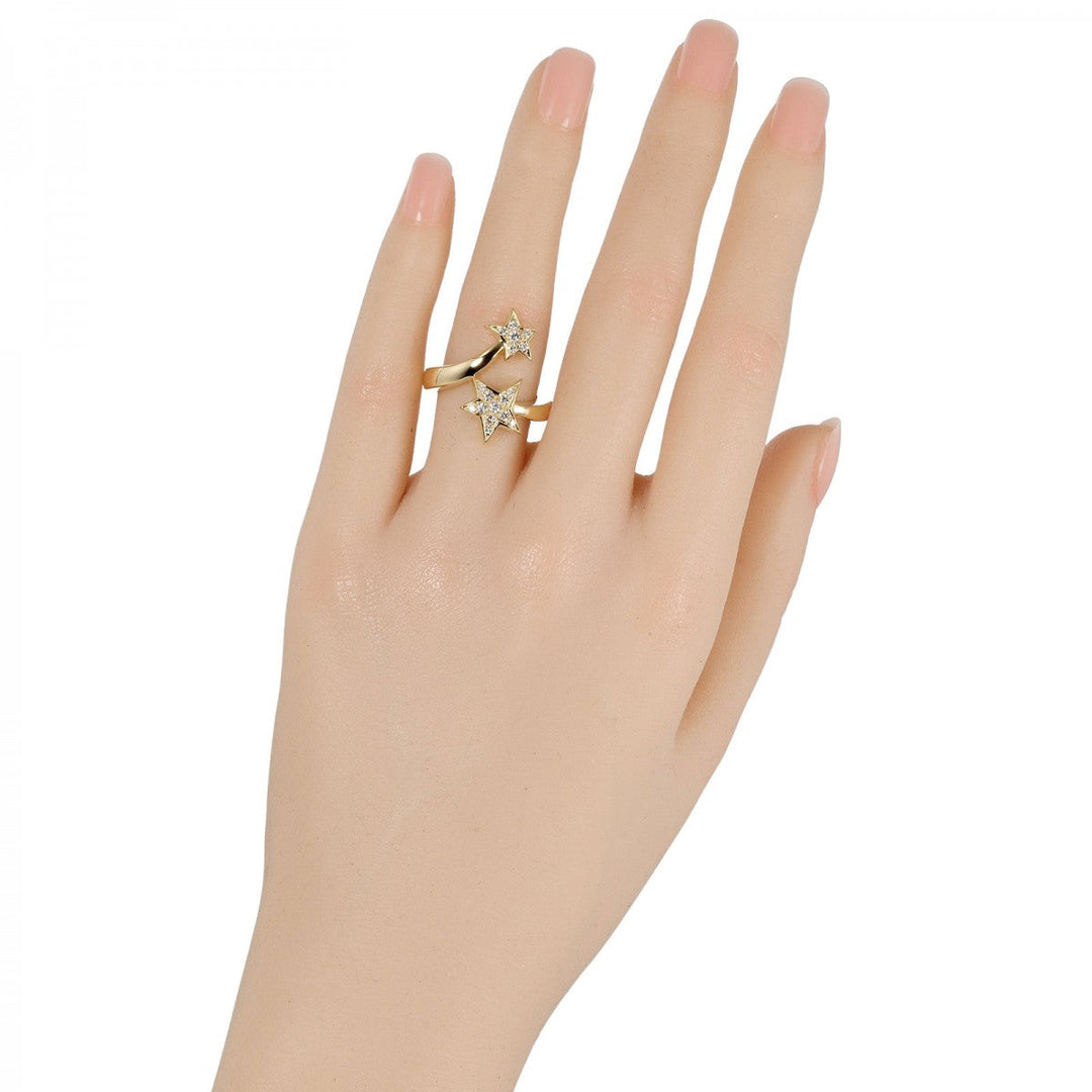 CHANEL Ring K18 Yellow Gold, Diamond gold comet Women Used Authentic