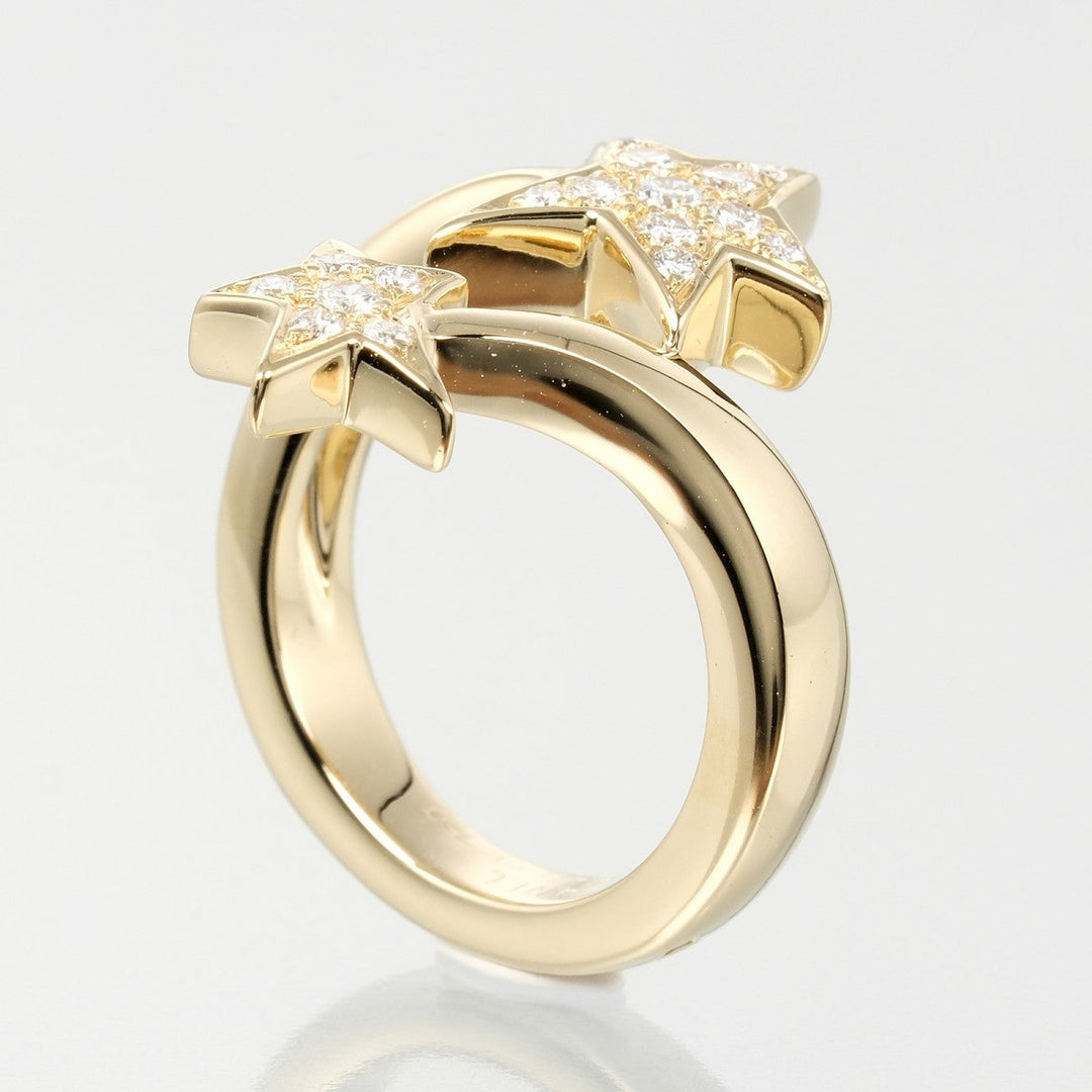 CHANEL Ring K18 Yellow Gold, Diamond gold comet Women Used Authentic