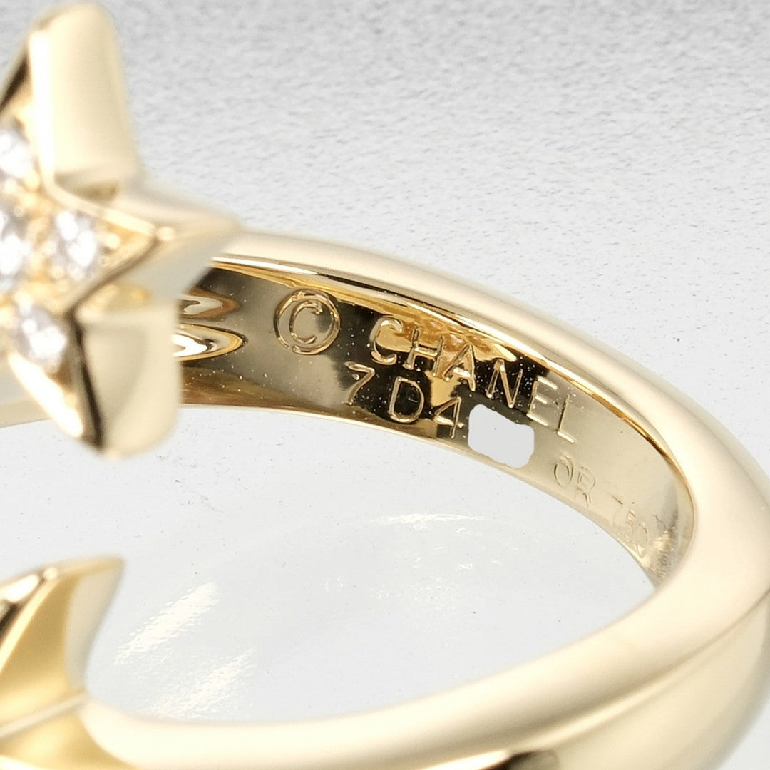 CHANEL Ring K18 Yellow Gold, Diamond gold comet Women Used Authentic