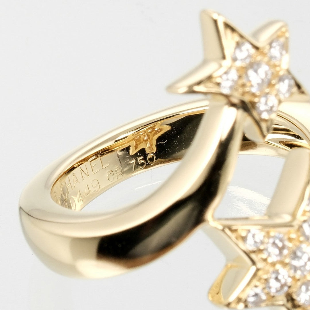 CHANEL Ring K18 Yellow Gold, Diamond gold comet Women Used Authentic