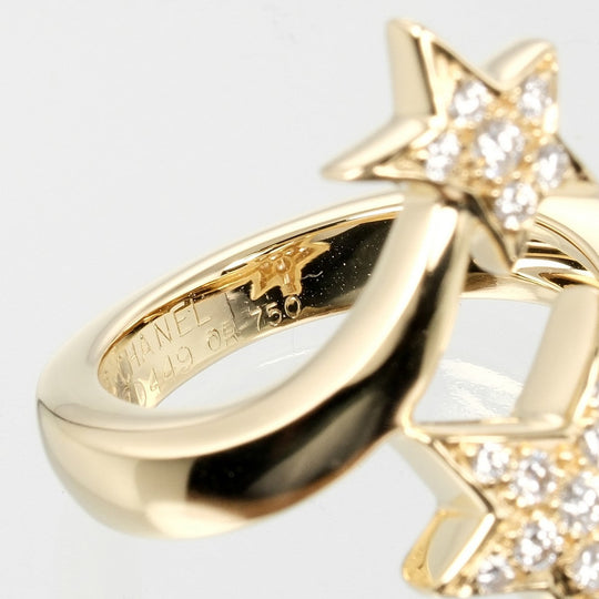 CHANEL Ring K18 Yellow Gold, Diamond gold comet Women Used Authentic
