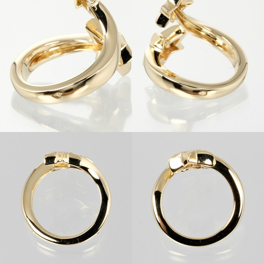 CHANEL Ring K18 Yellow Gold, Diamond gold comet Women Used Authentic