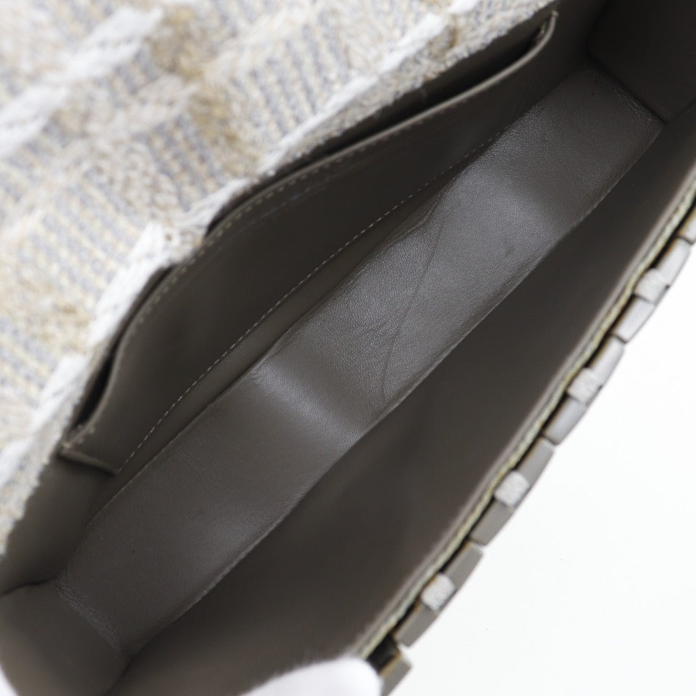 CHANEL Shoulder Bag Plastic, Canvas gray Puzzle Shoulder Women Used Authentic