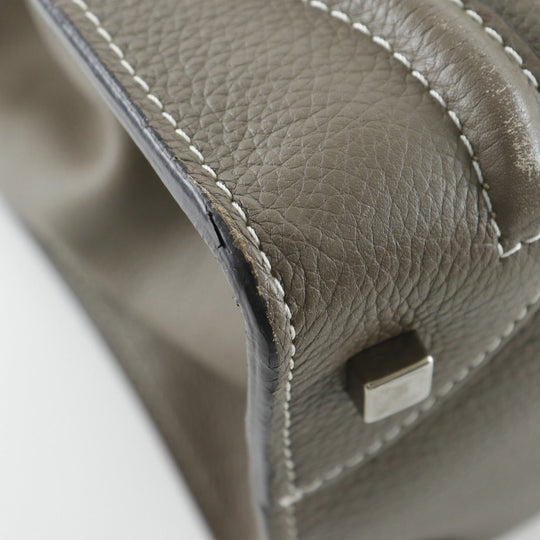 CELINE Tote Bag leather gray Luggage mini Women Used Authentic