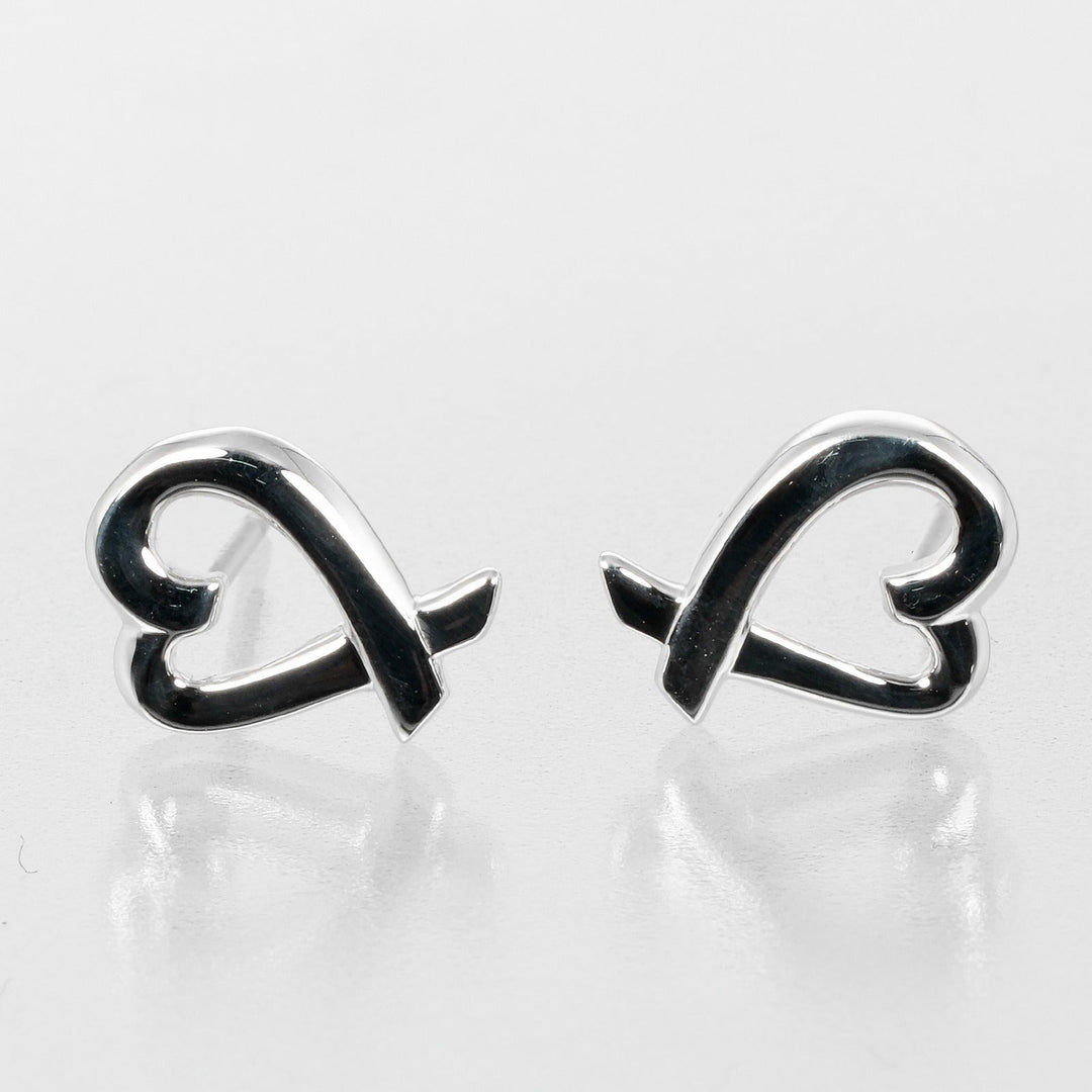 TIFFANY&Co. Pierce Silver925 Silver Loving heart Women Used Authentic