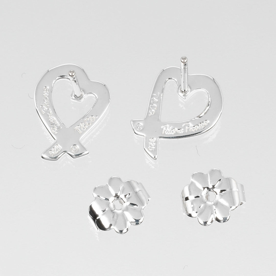 TIFFANY&Co. Pierce Silver925 Silver Loving heart Women Used Authentic