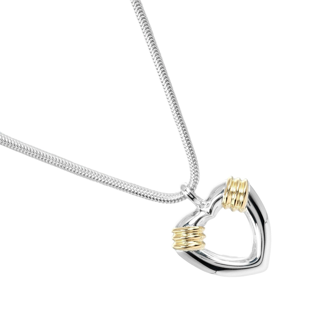 TIFFANY&Co. Necklace Silver925, K18 Gold Silver Snake Chain heart Women Used Authentic