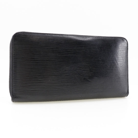 LOUIS VUITTON Long Wallet Purse M62643 Epi Leather black Zippy Organizer mens Used Authentic