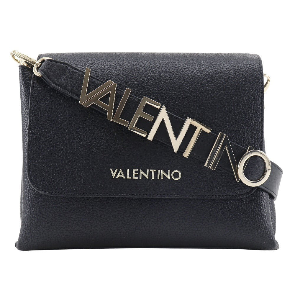 Valentino Shoulder Bag VBS5A803 leather black Alexia Women Used Authentic
