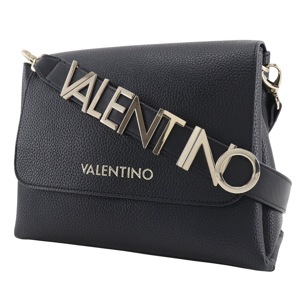 Valentino Shoulder Bag VBS5A803 leather black Alexia Women Used Authentic