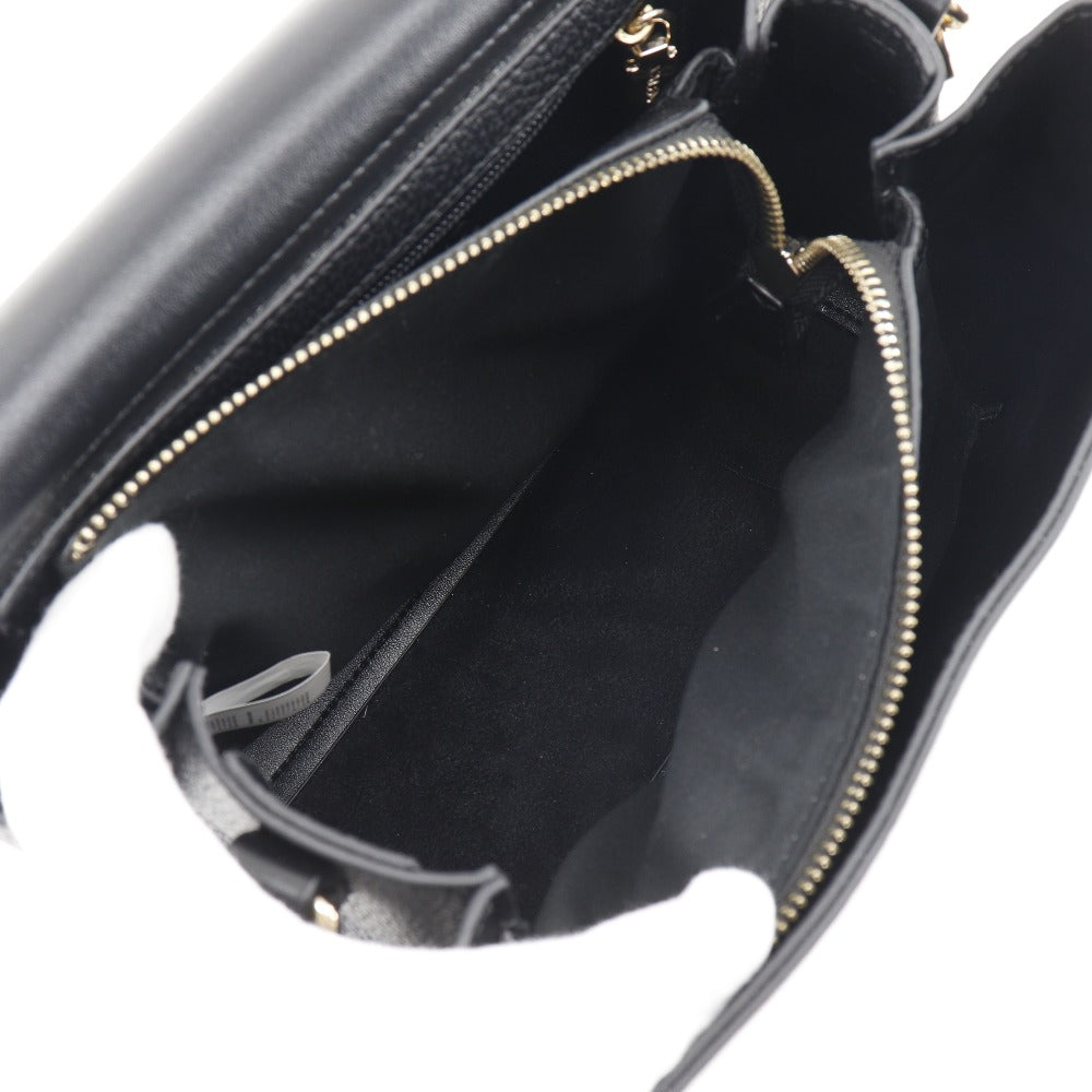 Valentino Shoulder Bag VBS5A803 leather black Alexia Women Used Authentic