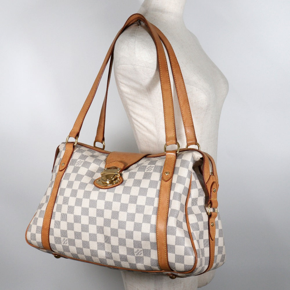 LOUIS VUITTON Shoulder Bag N42220 Damier Azur Canvas white Stresa PM Women Used Authentic