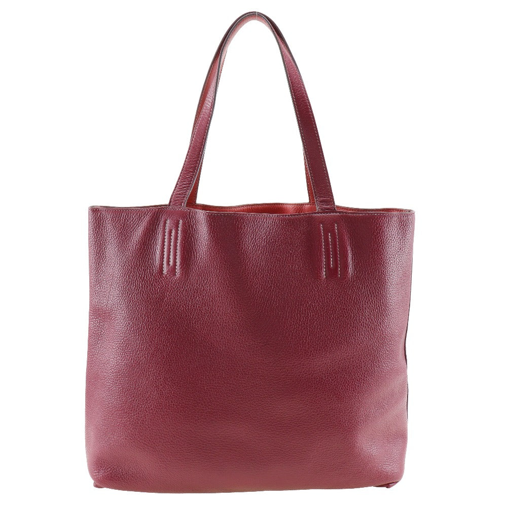 HERMES Tote Bag Taurillon Clemence Bougainvillea reversible Doble Sense 45 Women Used Authentic
