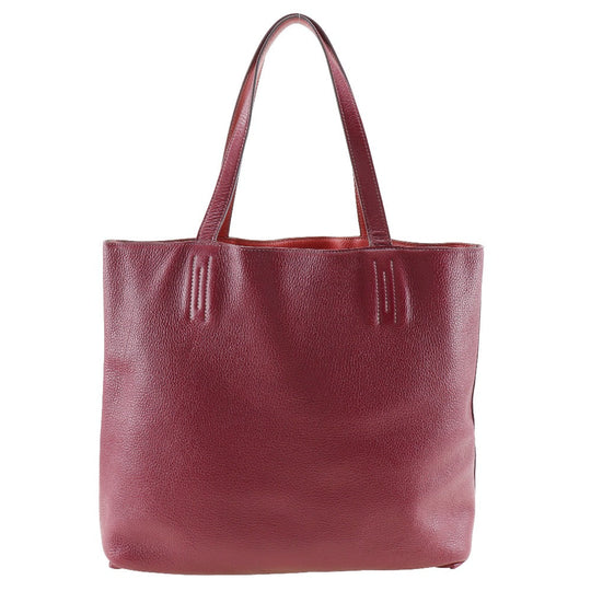 HERMES Tote Bag Taurillon Clemence Bougainvillea reversible Doble Sense 45 Women Used Authentic