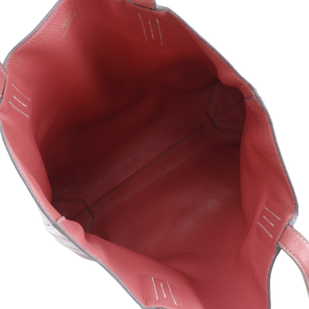 HERMES Tote Bag Taurillon Clemence Bougainvillea reversible Doble Sense 45 Women Used Authentic