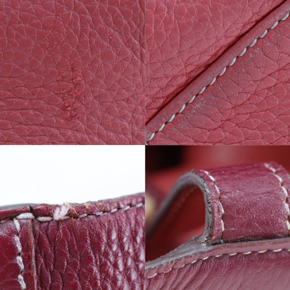 HERMES Tote Bag Taurillon Clemence Bougainvillea reversible Doble Sense 45 Women Used Authentic