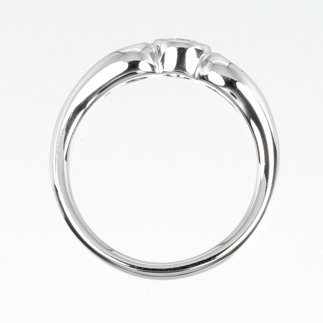 TIFFANY&Co. Ring Pt950Platinum, Diamond Platinum Double teardrop Women Used Authentic