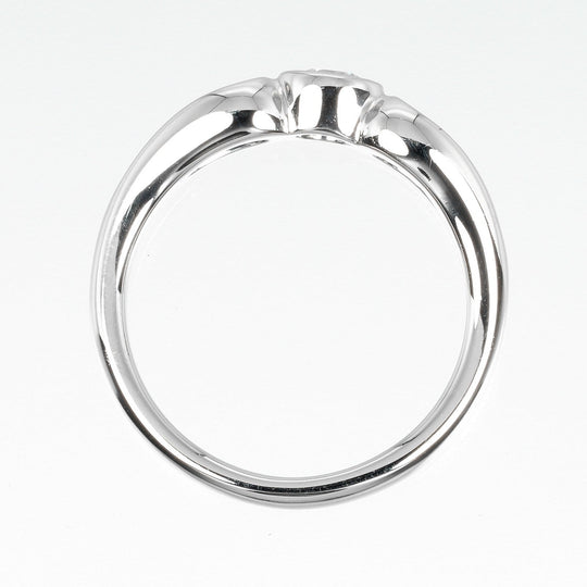 TIFFANY&Co. Ring Pt950Platinum, Diamond Platinum Double teardrop Women Used Authentic