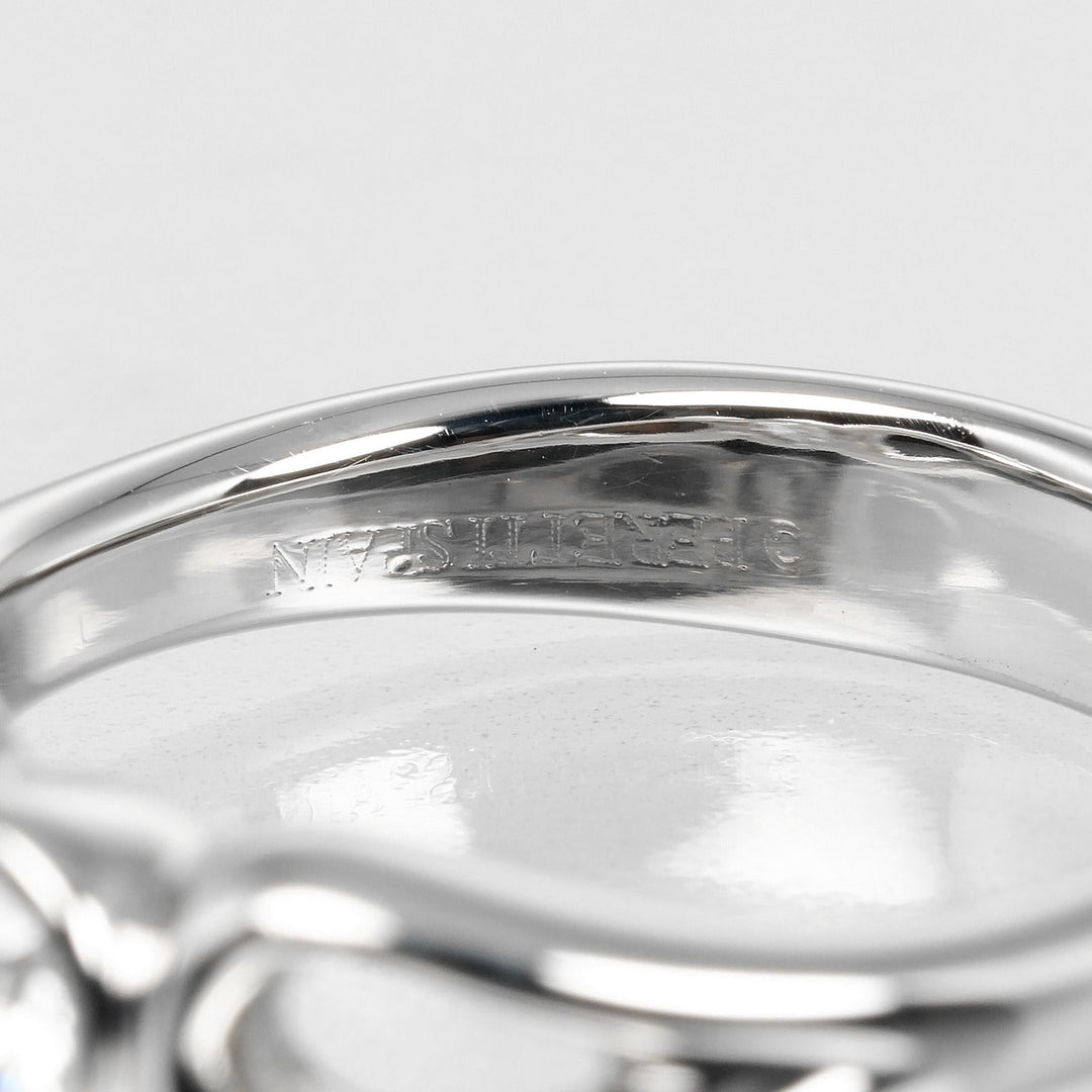 TIFFANY&Co. Ring Pt950Platinum, Diamond Platinum Double teardrop Women Used Authentic