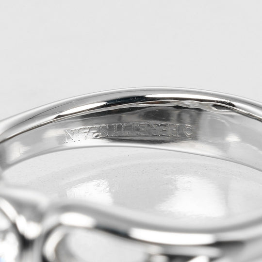 TIFFANY&Co. Ring Pt950Platinum, Diamond Platinum Double teardrop Women Used Authentic