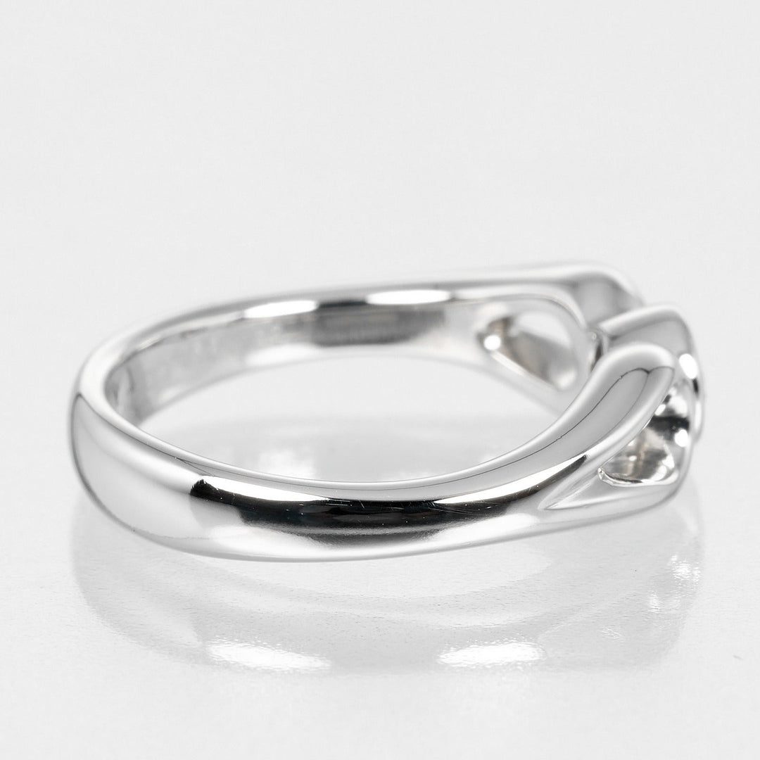 TIFFANY&Co. Ring Pt950Platinum, Diamond Platinum Double teardrop Women Used Authentic