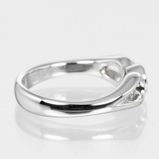 TIFFANY&Co. Ring Pt950Platinum, Diamond Platinum Double teardrop Women Used Authentic