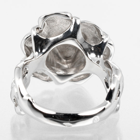 CHANEL Ring K18 white gold White gold Camelia Women Used Authentic