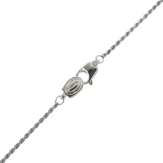 Damiani Necklace K18 White Gold, Diamond Silver 3P diamond cross