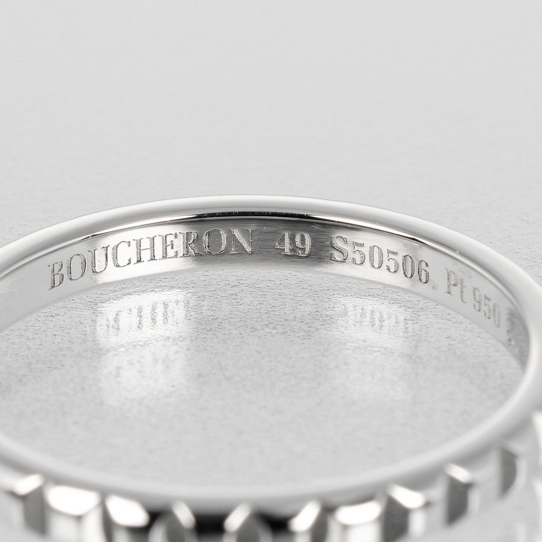 Boucheron Ring Pt950Platinum Silver Cattle cru de paris small Women 49 Used Authentic