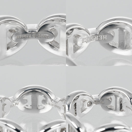 HERMES Ring Silver925 Silver Chene Dunkle Enchaine Women 47 Used Authentic