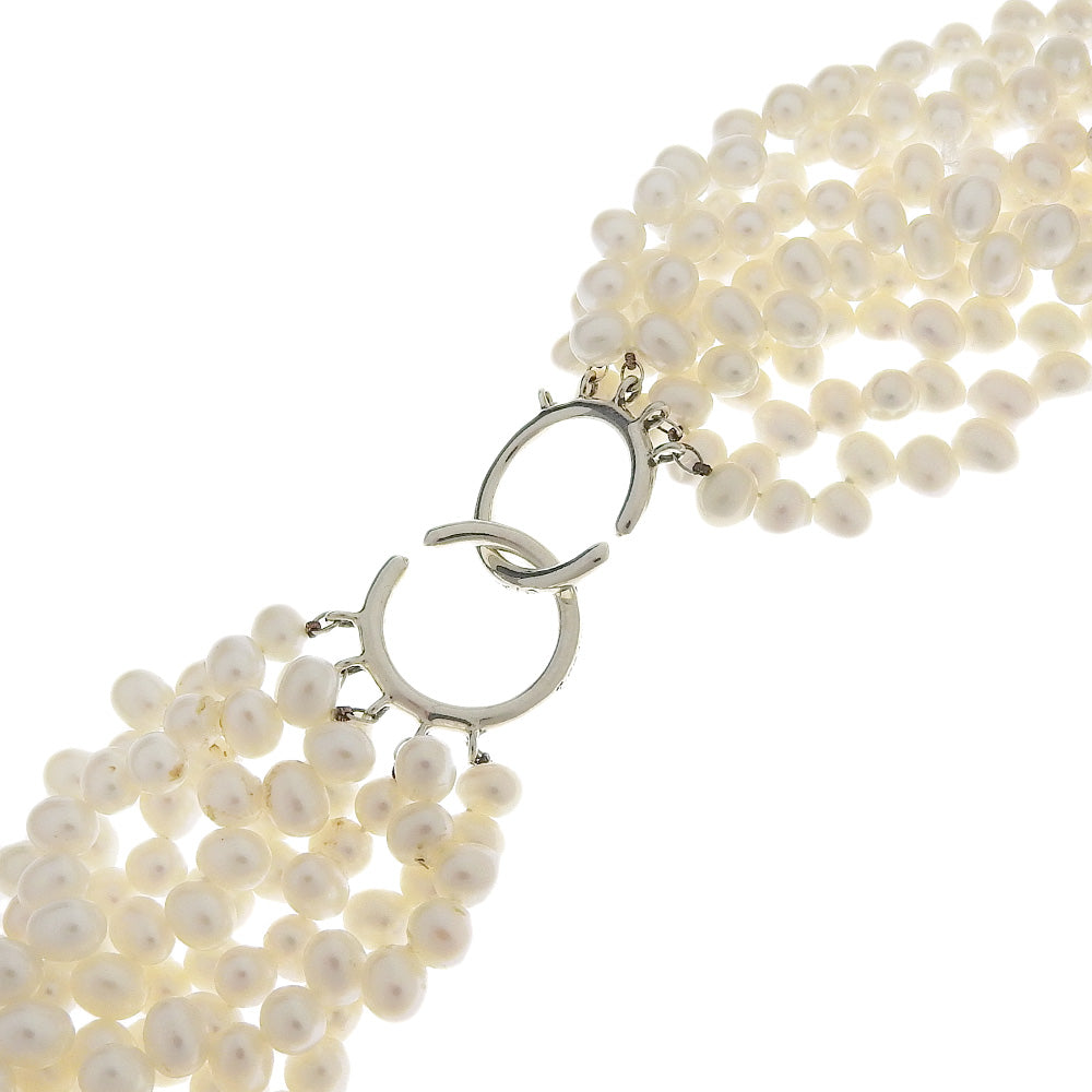 TIFFANY&Co. Necklace Silver925, pearl Silver Freshwater pearl Paloma Picasso Torsade 8 Row Women Used Authentic