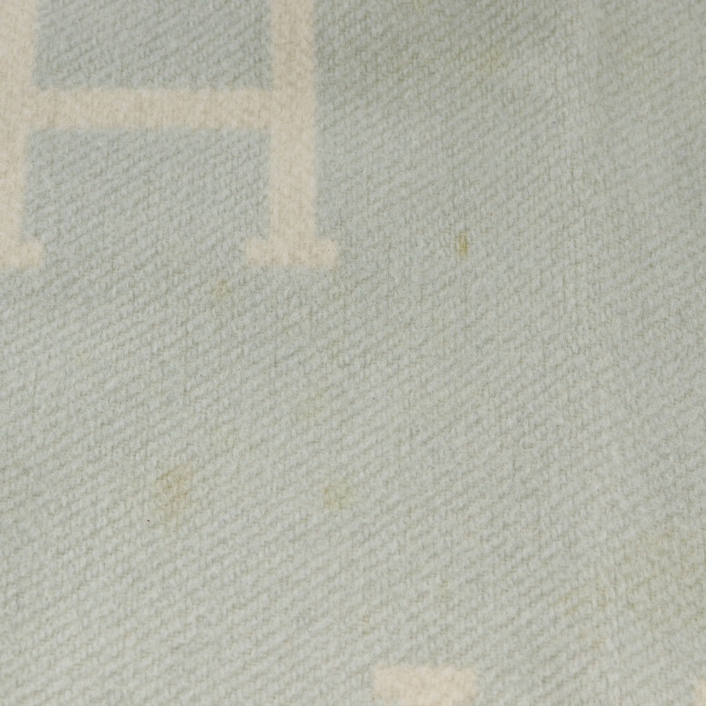 HERMES Other accessories Cashmere, Wool White / light blue Blanket Swaddling Baby Plaid Avalon Kids(Unisex) Used Authentic