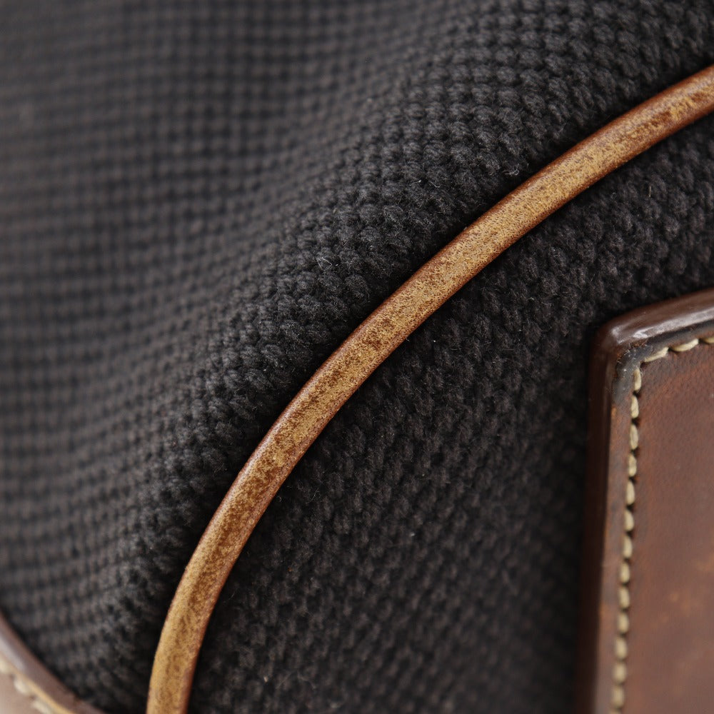 CELINE Tote Bag canvas black logo Women Used Authentic