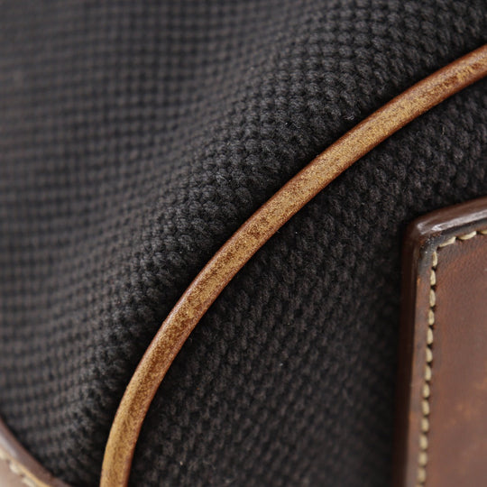 CELINE Tote Bag canvas black logo Women Used Authentic