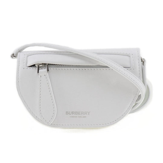 BURBERRY Shoulder Bag leather White Olympia Mini Shoulder Women Used Authentic