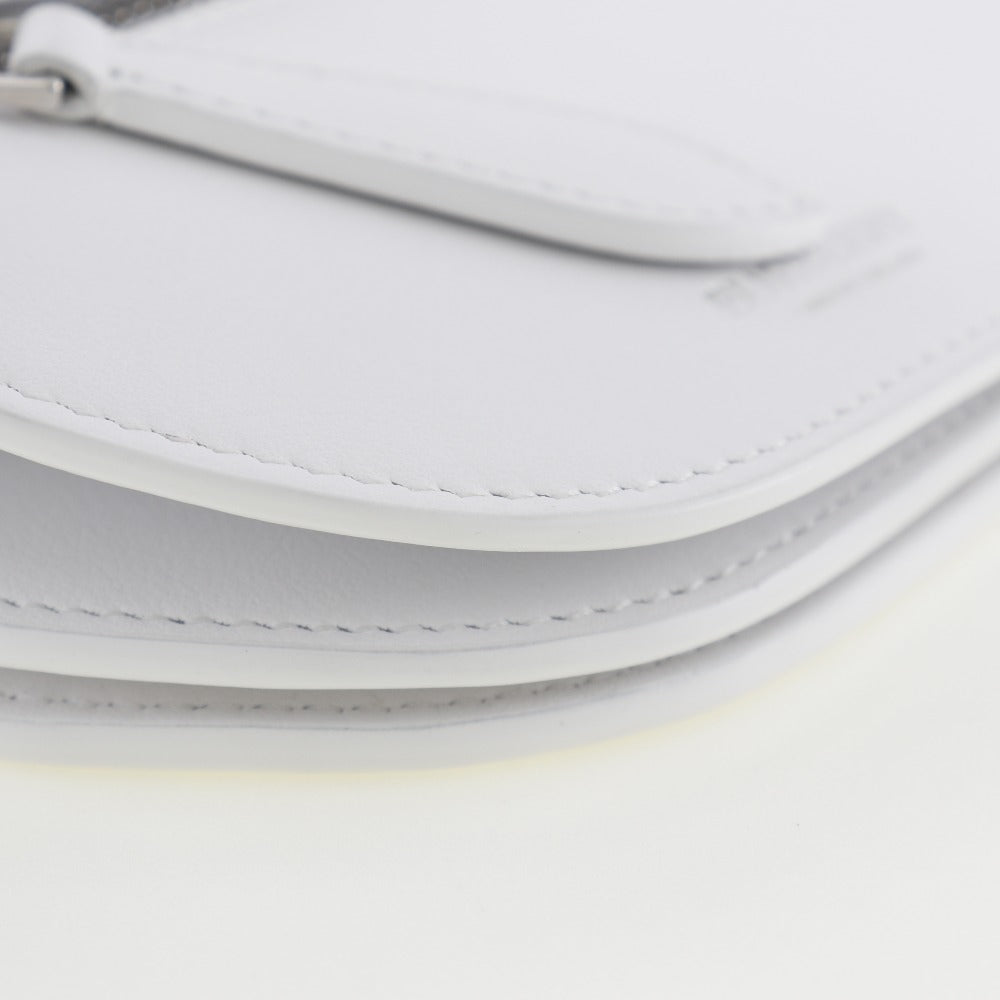 BURBERRY Shoulder Bag leather White Olympia Mini Shoulder Women Used Authentic