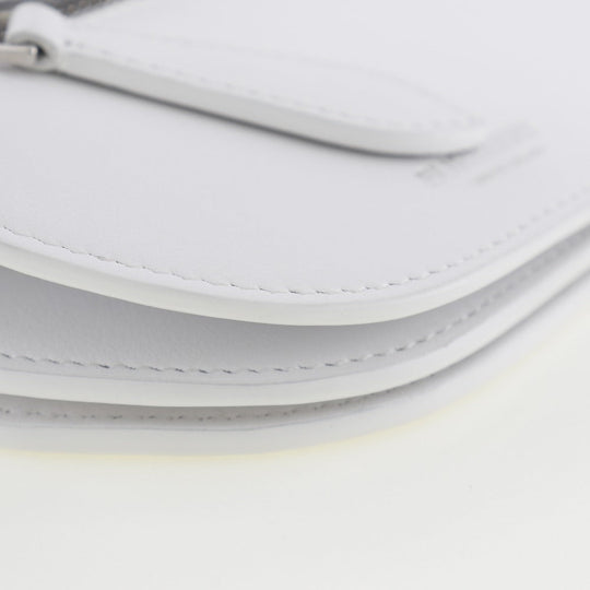 BURBERRY Shoulder Bag leather White Olympia Mini Shoulder Women Used Authentic