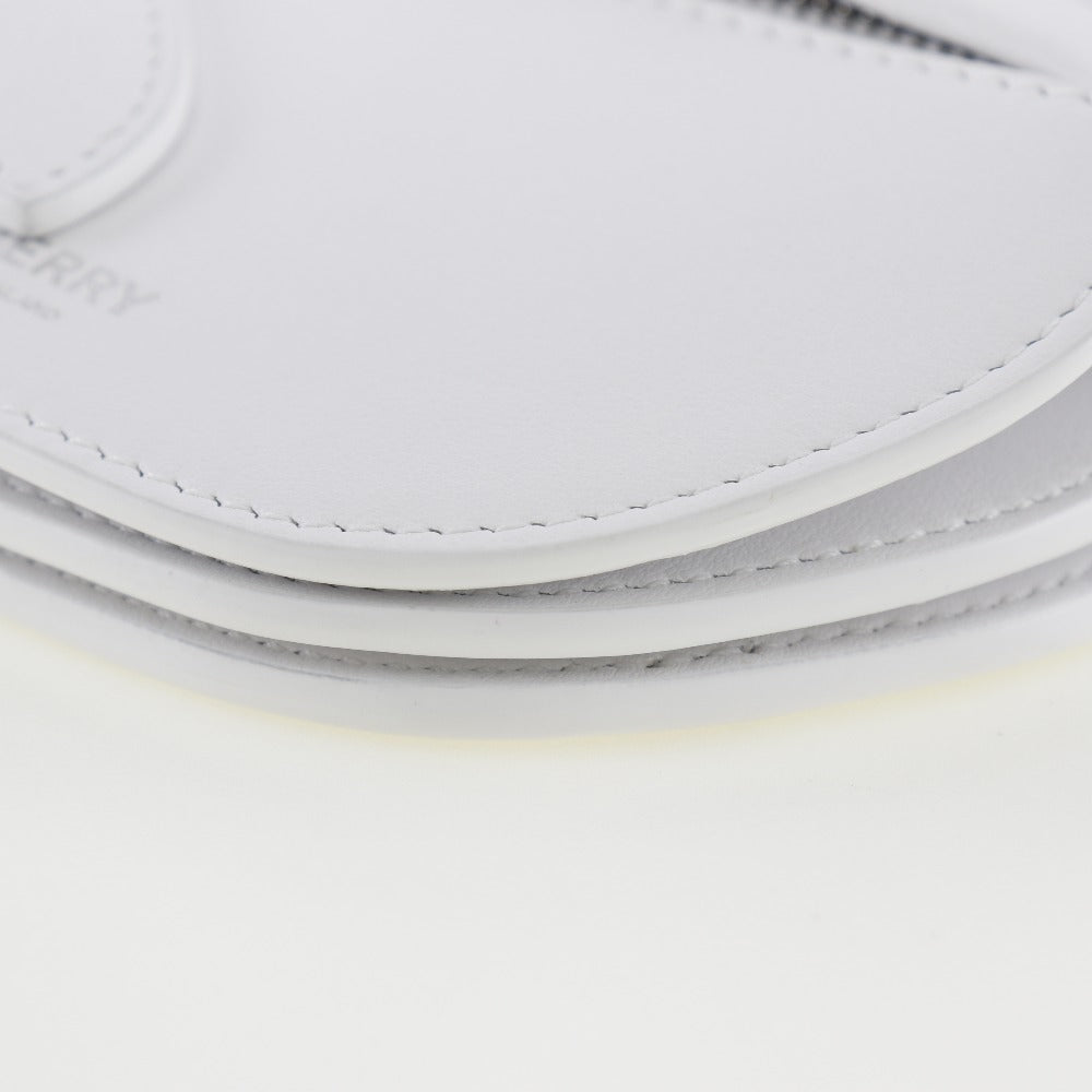 BURBERRY Shoulder Bag leather White Olympia Mini Shoulder Women Used Authentic