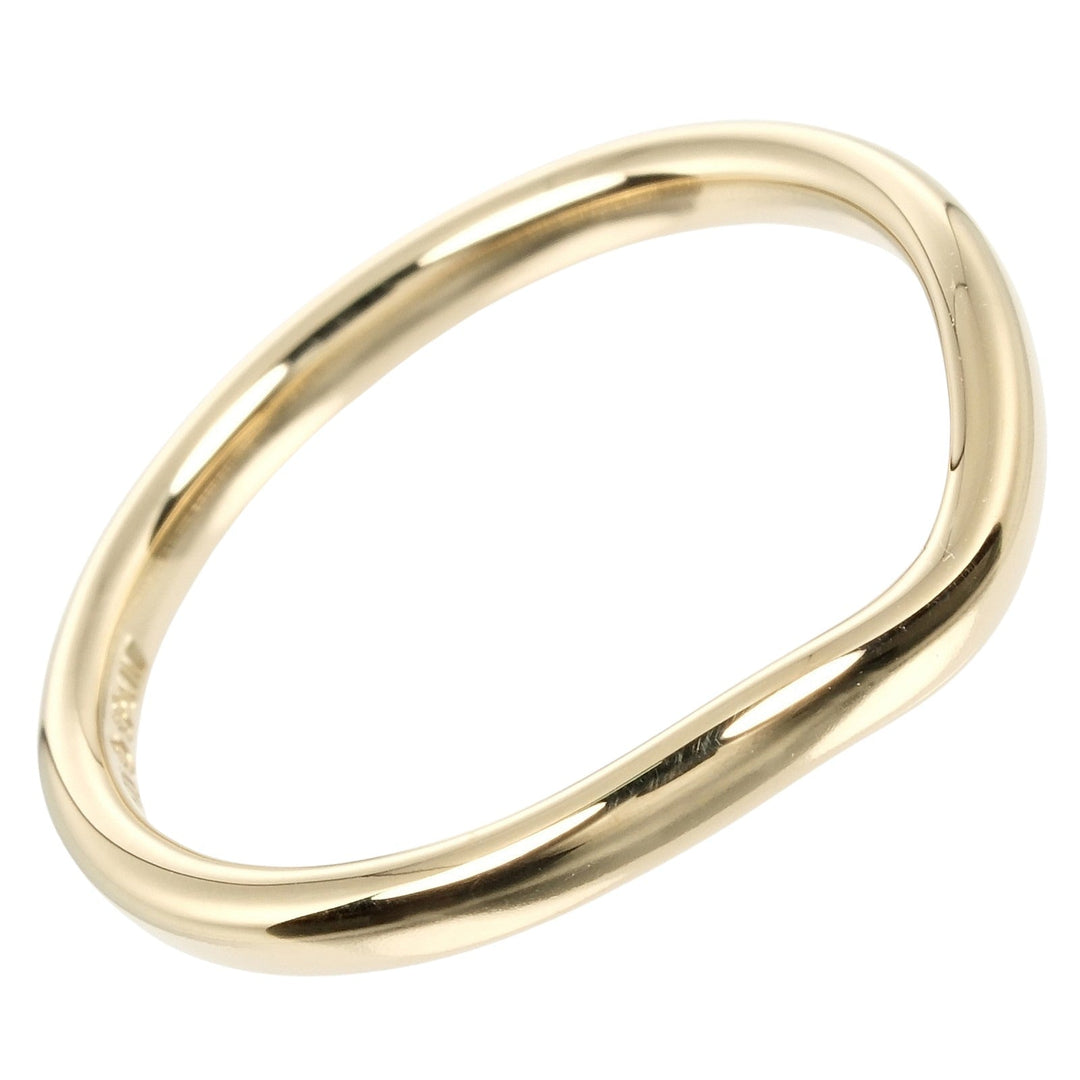 TIFFANY&Co. Ring K18 yellow gold gold 0.1" band Curved band Women Used Authentic