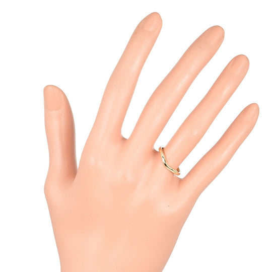TIFFANY&Co. Ring K18 yellow gold gold 0.1" band Curved band Women Used Authentic