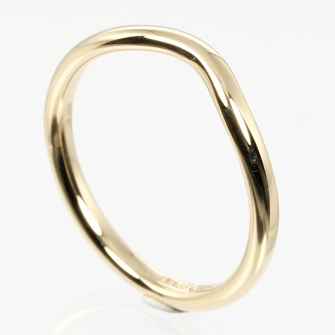 TIFFANY&Co. Ring K18 yellow gold gold 0.1" band Curved band Women Used Authentic