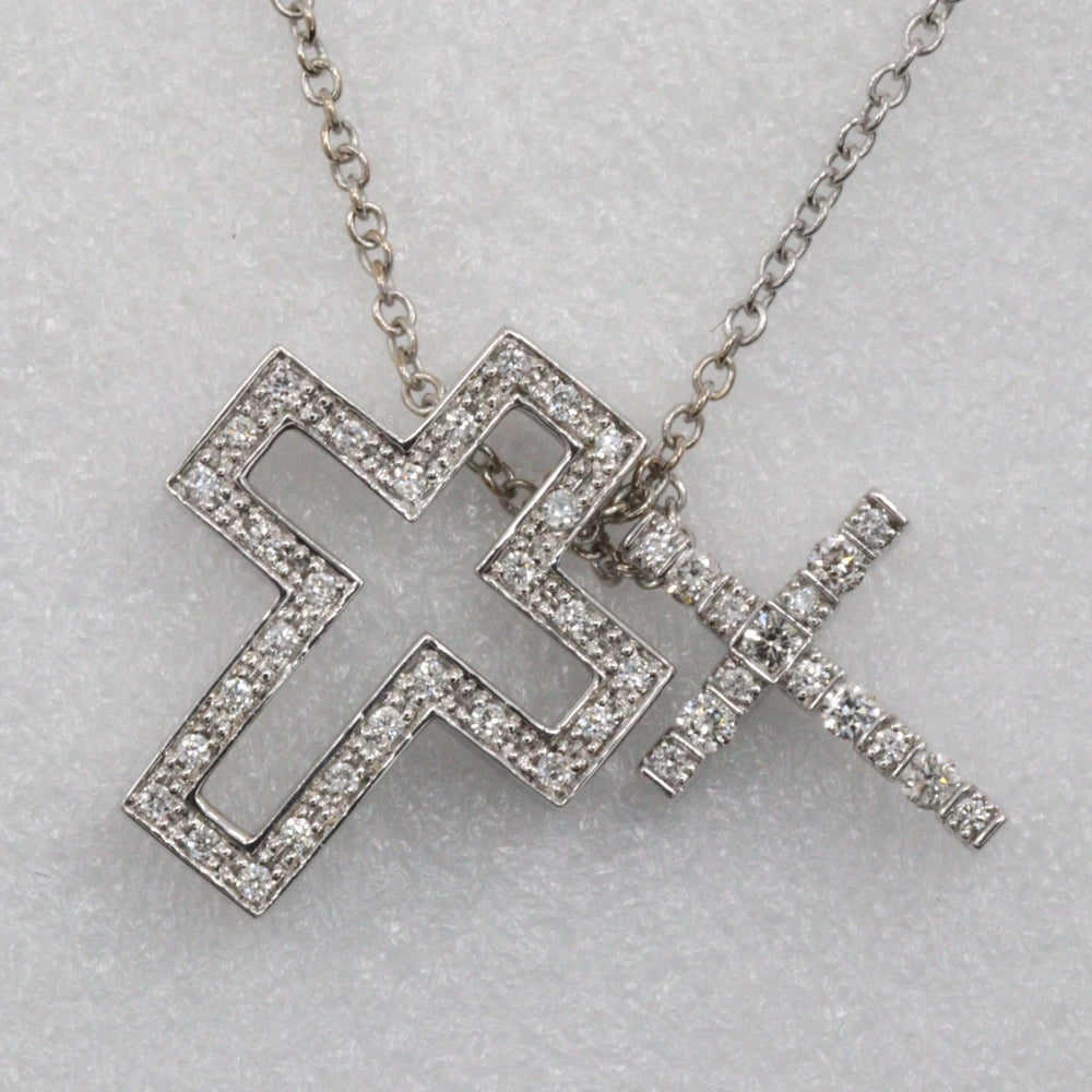 Damiani Necklace K18 White Gold, Diamond Clear, Silver Belle Epoque XXS Women(Unisex) Used Authentic